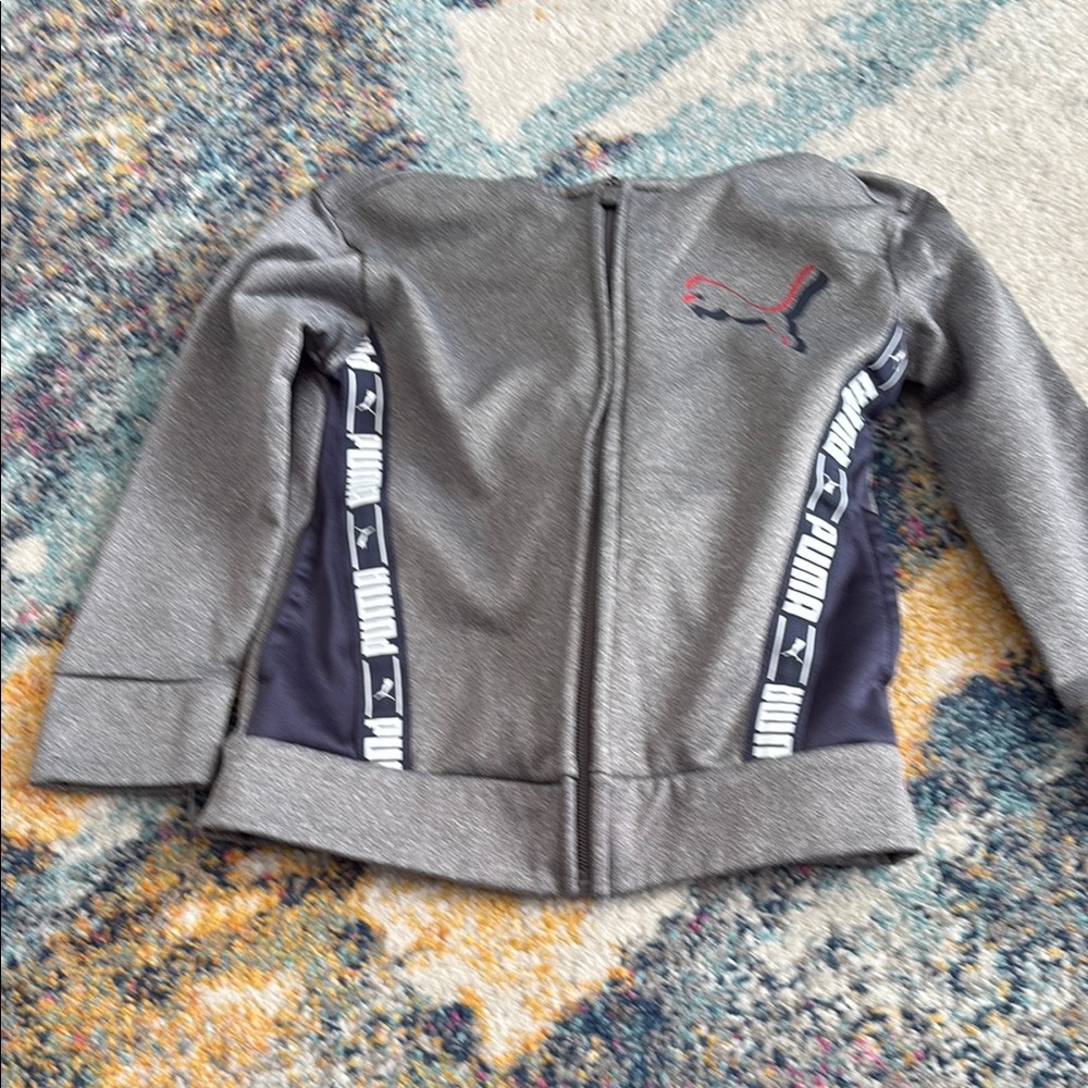 Puma Gray and Black Track Jacket